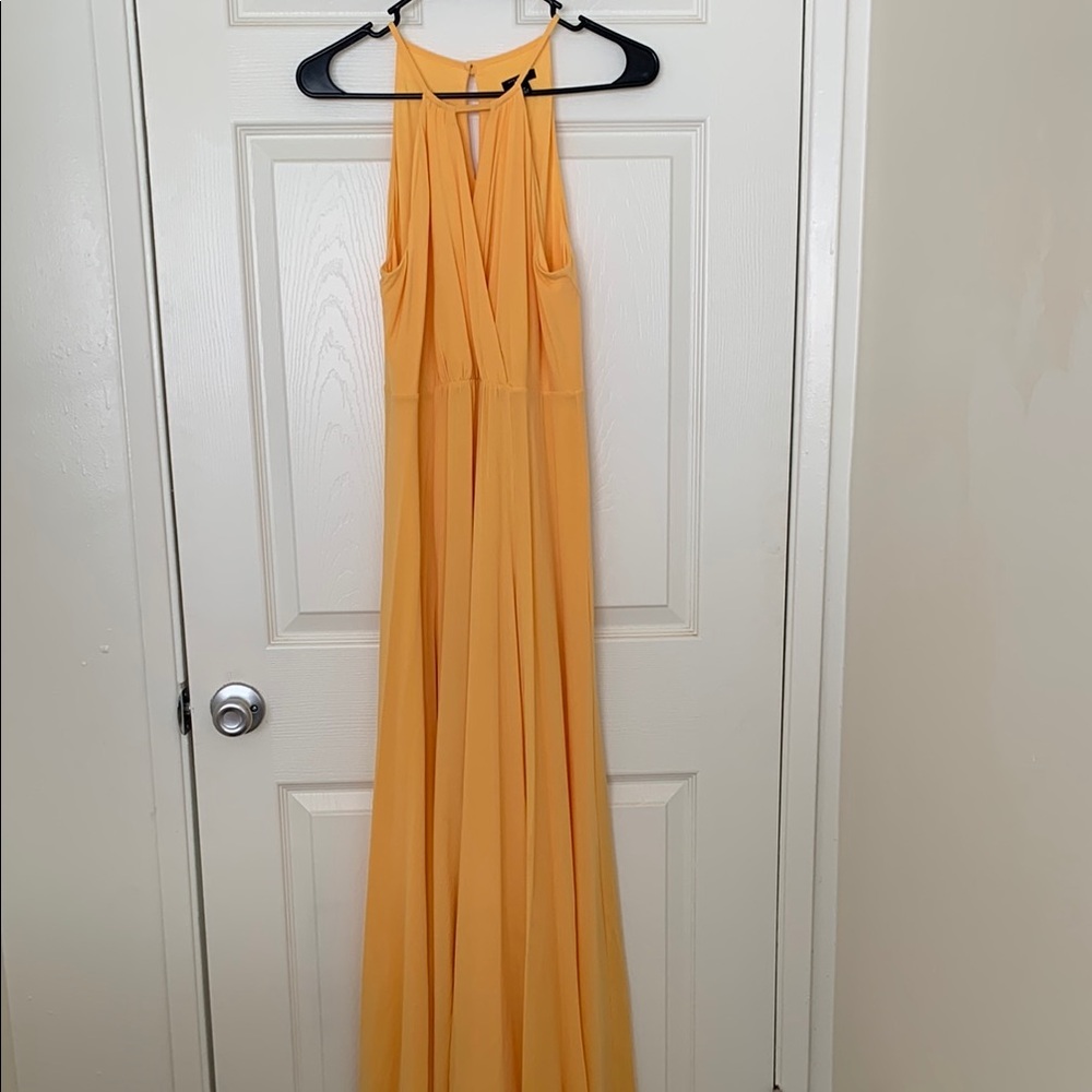 Ann Taylor Yellow Halter Maxi Sundress for spring and summer.